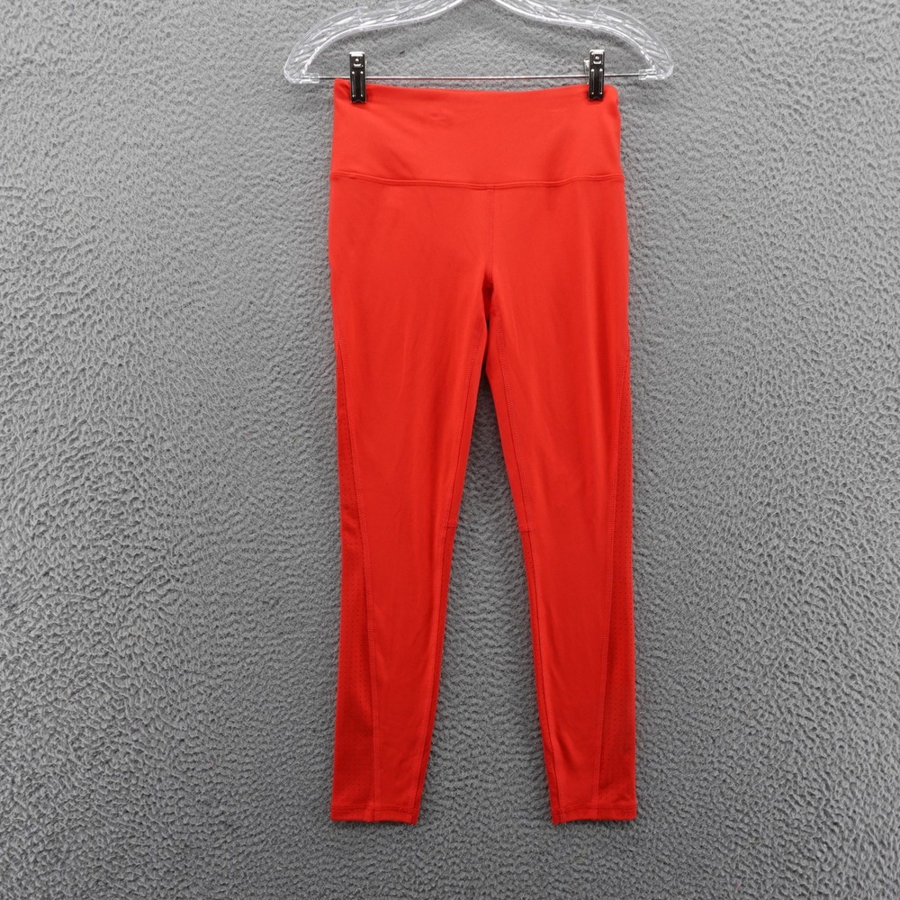 DSG Momentum Womens XS‎ High Rise 7/8 Leggings Red Mesh Perforated Athletic
